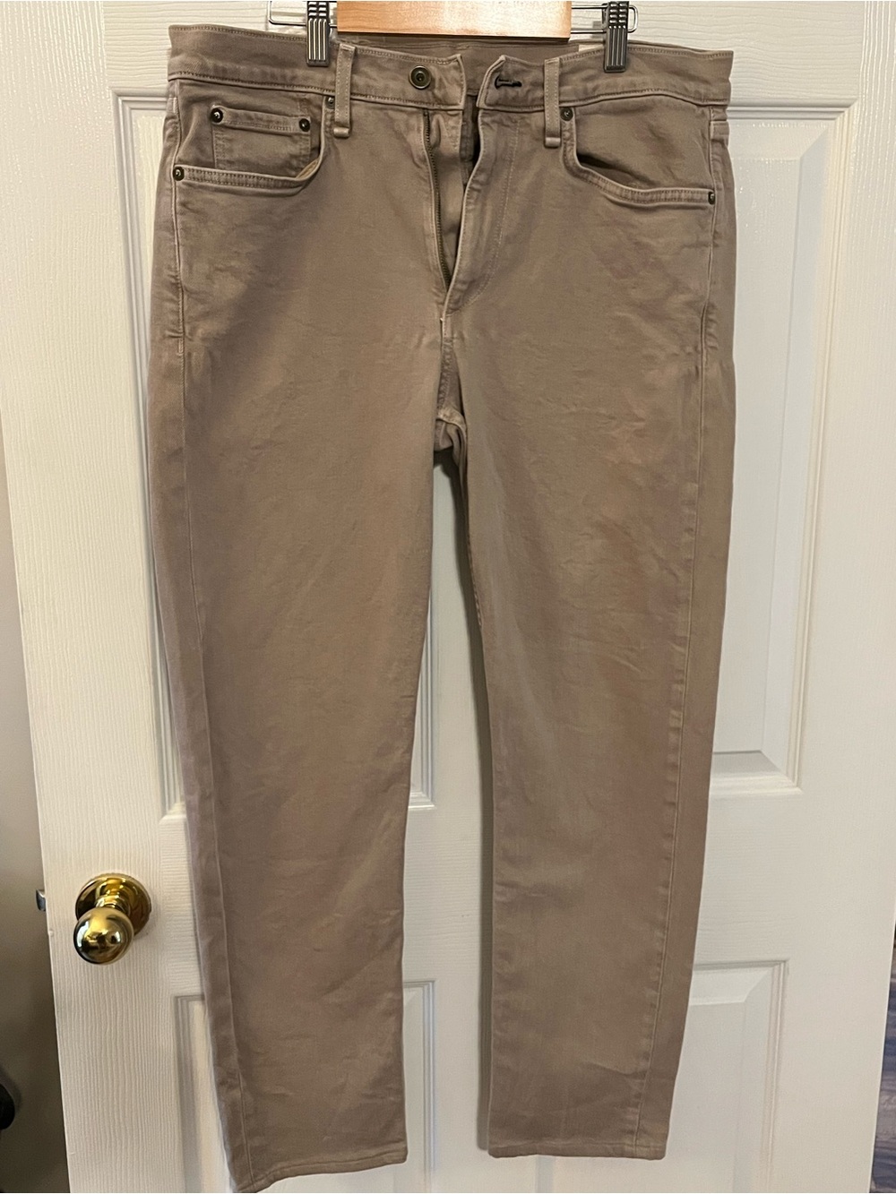 rag & bone Men’s Slim Jeans in Taupe